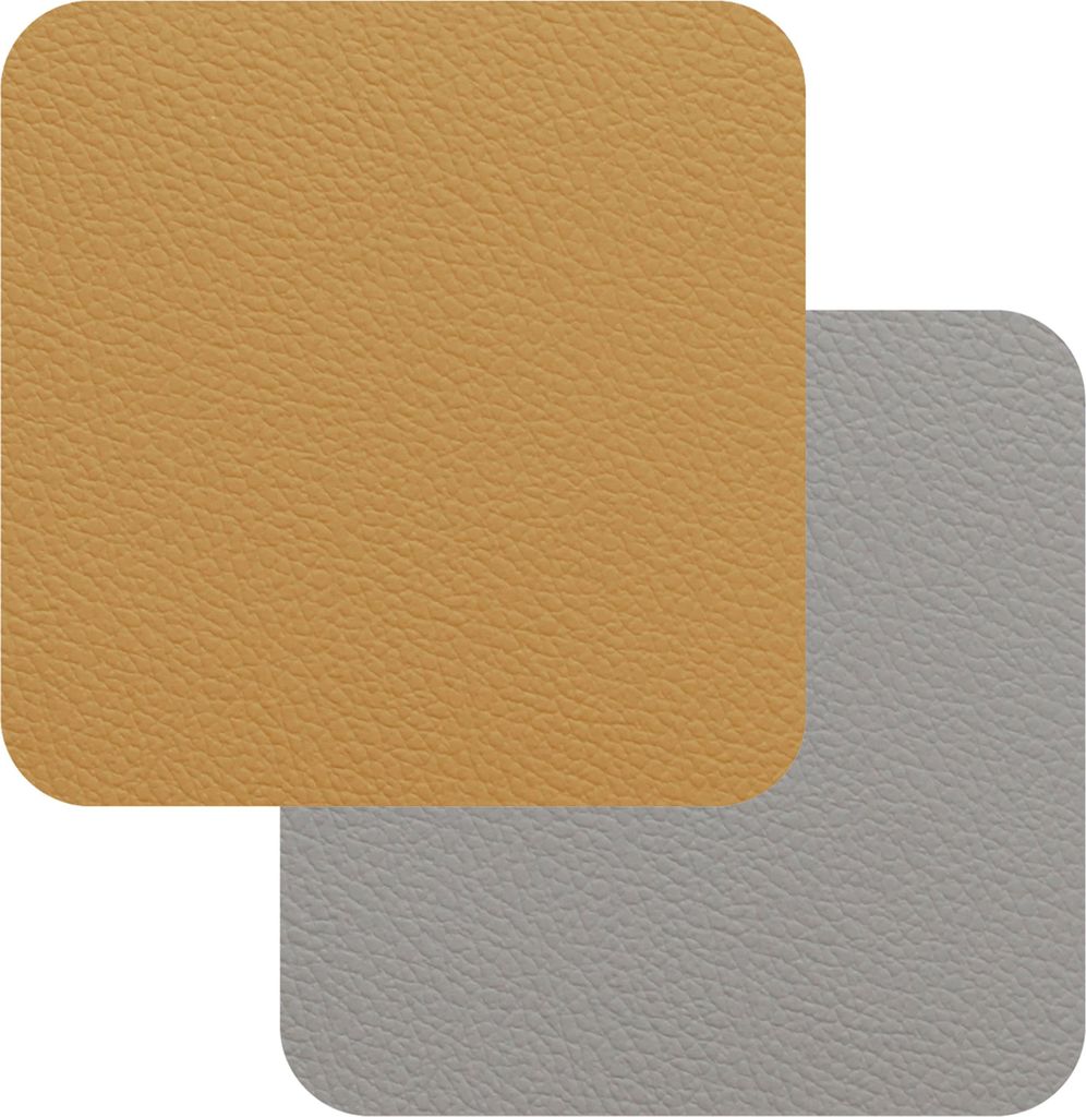 Fleximats Untersetzer, 4er Set, 10x10cm, Senf/Grau