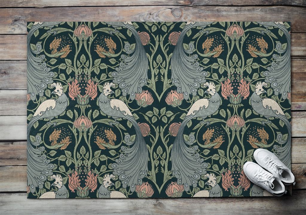 Fußmatte Aussen - Schuhmatte Haustür- Schmutzfangmatte Türvorleger - Outdoor Teppich Schmutzfänger - 150x100 cm - Flora und Fauna