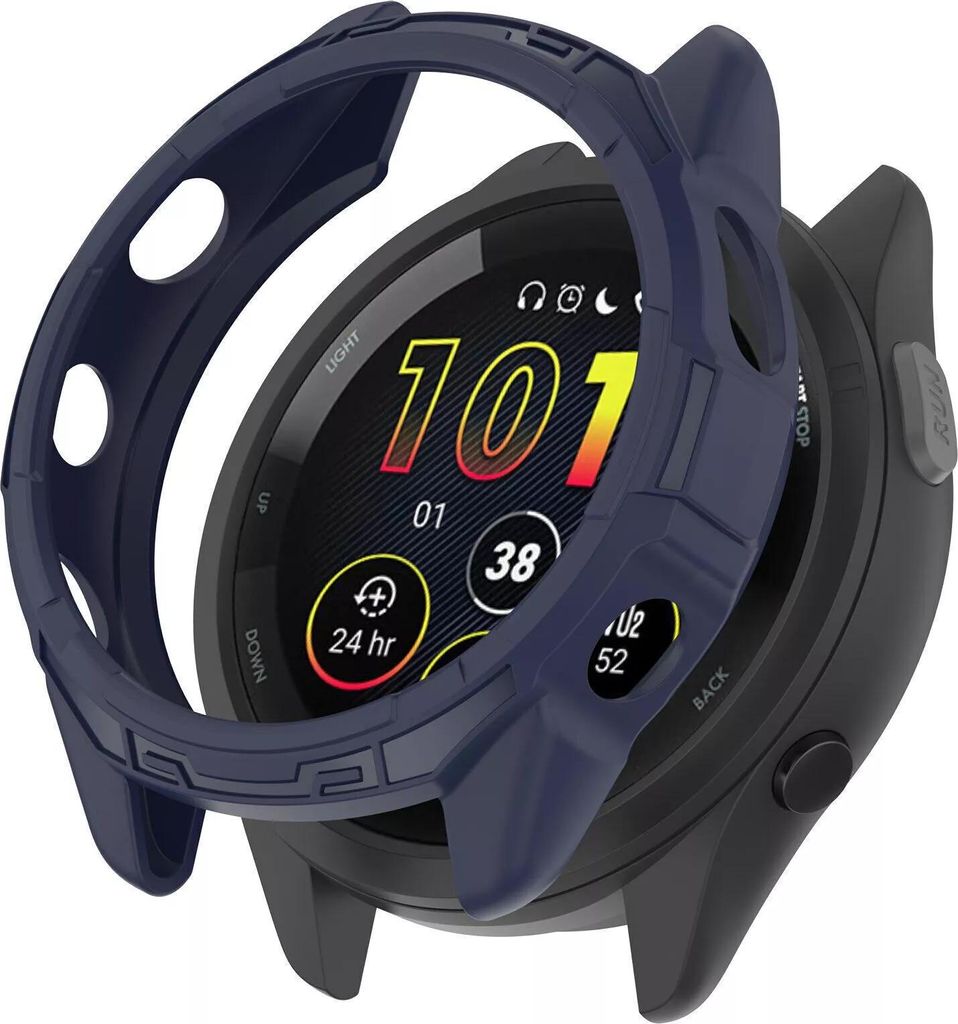 Strap-it Rugged TPU case - Schutzhülle passend für den Garmin Forerunner 265 (dunkelblau)