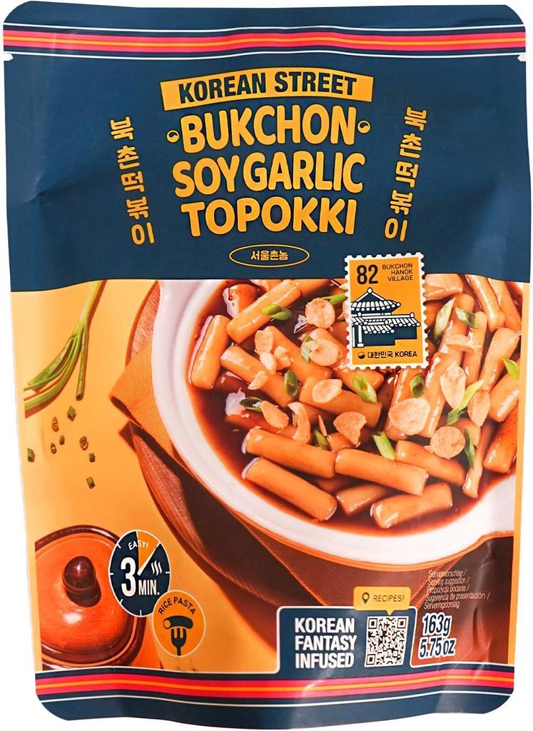 Korean Street Topokki Soja Knoblauch 163g Produktbild 