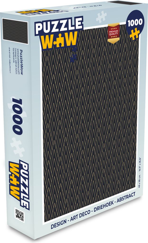 MuchoWow Puzzle 1000 Teile Design - Art deco - Dreieck - Abstrakt - Spielzeug - Alt und Jung - Spiele - Puzzeln