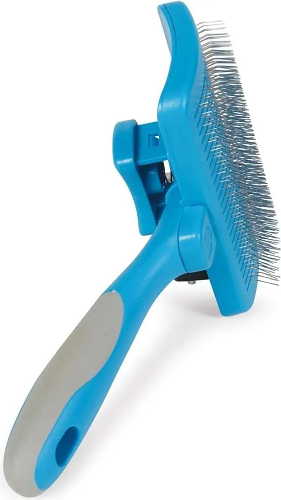 Carde autonettoyante souple Ergo pour brossage doux chiens et chats