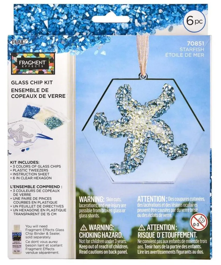 Jeu créatif mosaïque pour enfants avec éclats de verre et coquillages