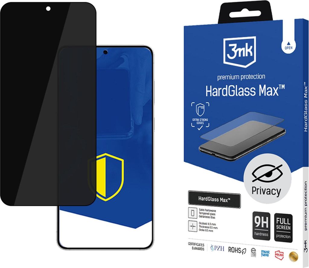 3MK HardGlass Max Privacy Samsung Galaxy S25 Edge schwarz