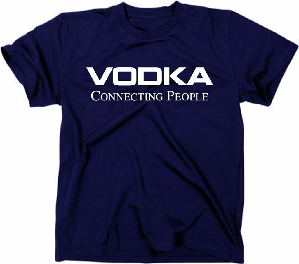 Styletex23 T-Shirt Vodka Connecting People Fun, navy, S