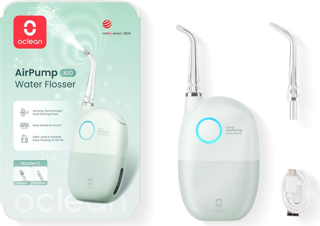 Oclean AirPump A10, 0,045 l, Zielony, Bezprzewodowy Zdjęcie produktu 