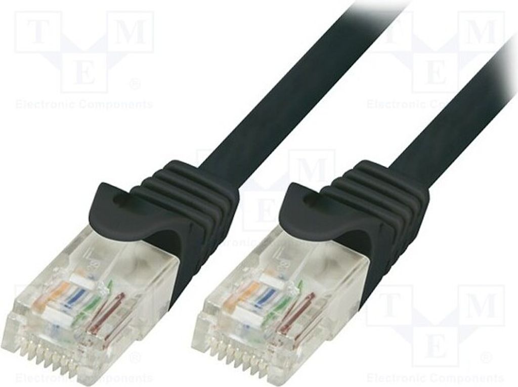 1x PVC schwarz 3m 5e 2 CP1063U RJ45-Kabel