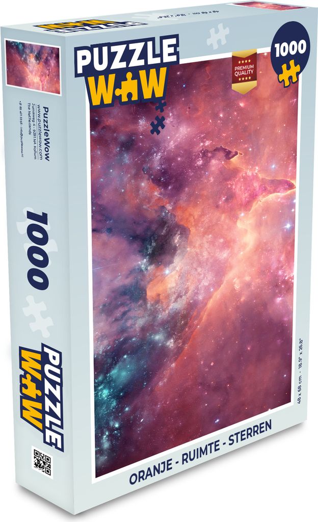 MuchoWow Puzzle 1000 Teile Orange - Weltraum - Sterne - Spielzeug - Alt und Jung - Spiele - Puzzeln
