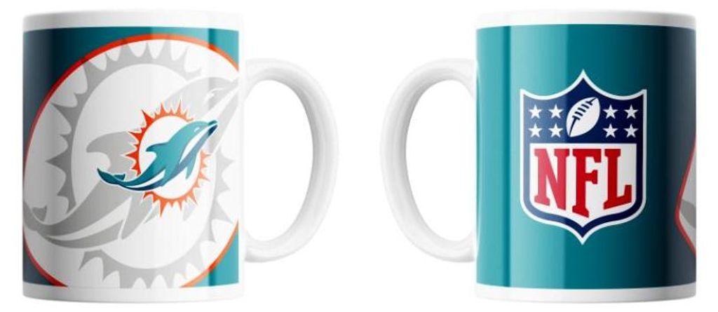 Miami Dolphins Classic Mug Shadow Logo & Shield