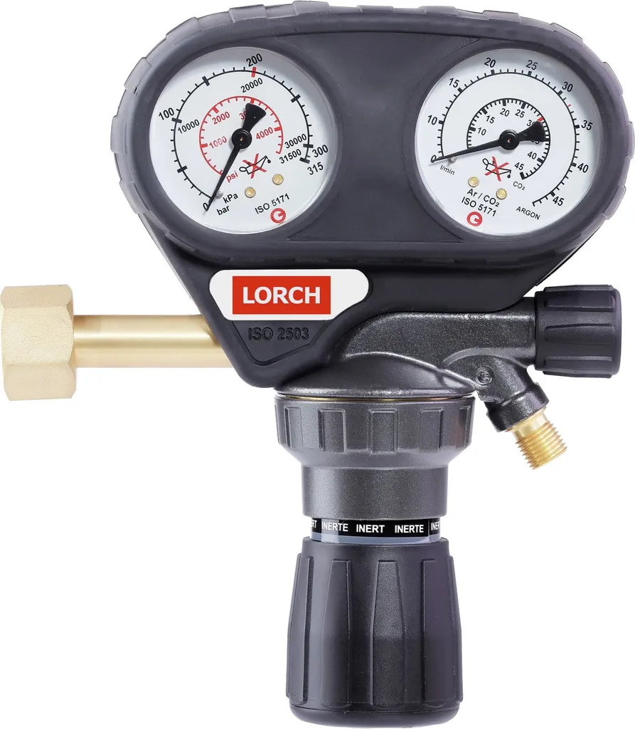 Lorch Pro Ar/CO2 200 bar 32/24 | Regolatore Gas Professionale MIG TIG