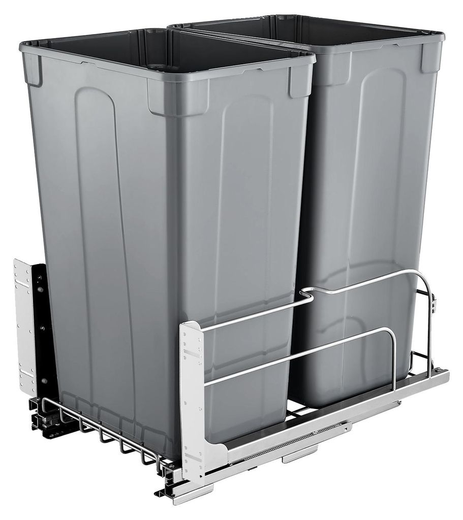 VEVOR ausziehbarer Abfallbehälter (50 Qt x2), doppelter Produktbild 