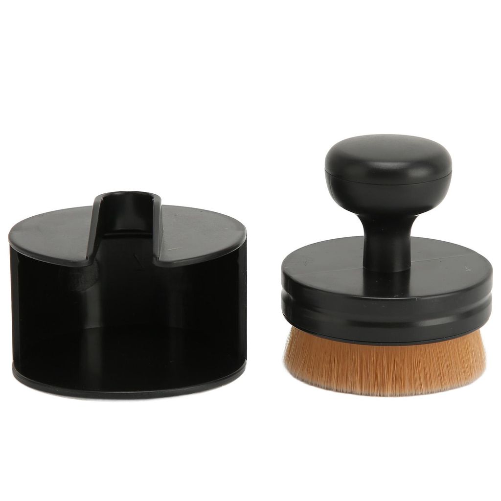 Foundation-Make-up-Pinsel, flache Oberseite, fusselfrei, stark greifend, tragbarer Make-up-Pinsel mit Schutzhülle
