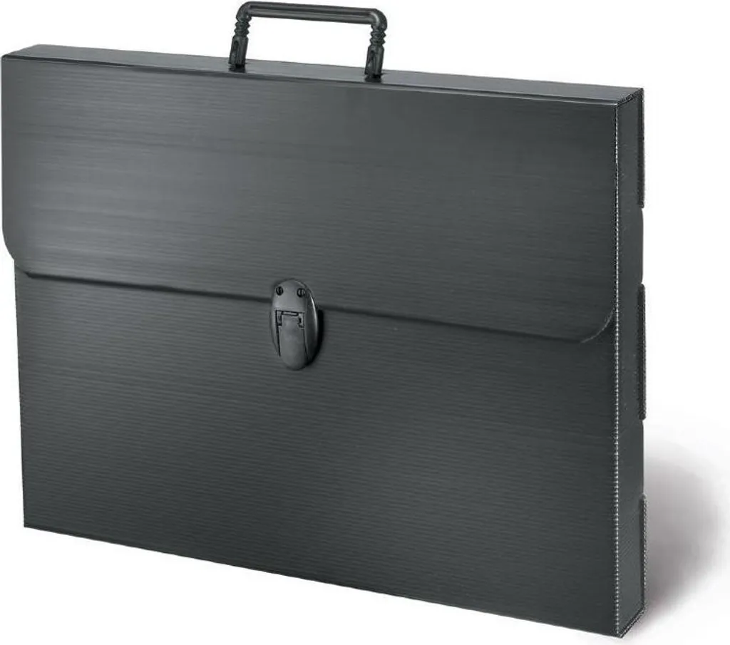 Porte-documents A4 Mapac Polylite Noir - Valisette de Transport Fine