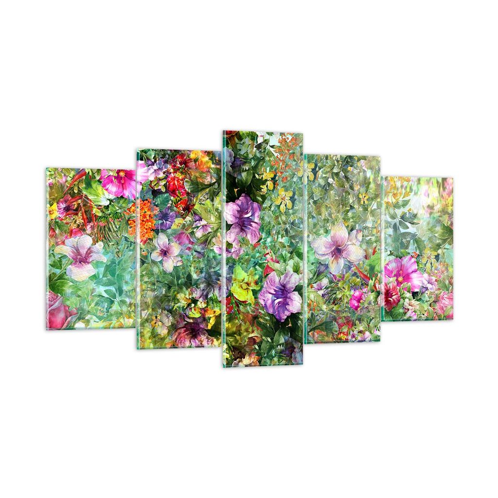 Bilder auf glas - blume sommer natur - 160x85cm - Glasbilder - Wandbilder - Kunstdruck - zum Aufhängen bereit - Wanddekoration aus Glas - Glas Bil...