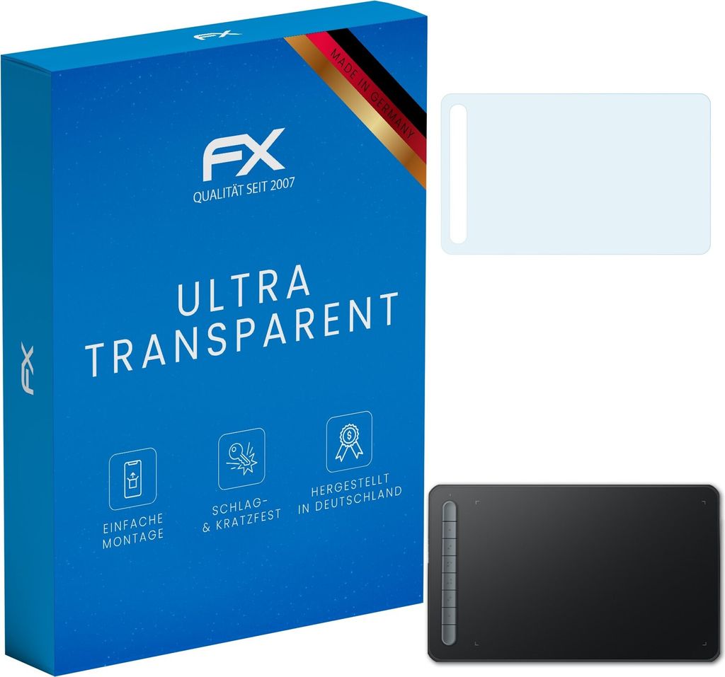 atFoliX FX-Clear 2x Schutzfolie kompatibel mit XP-PEN Deco M Displayschutzfolie