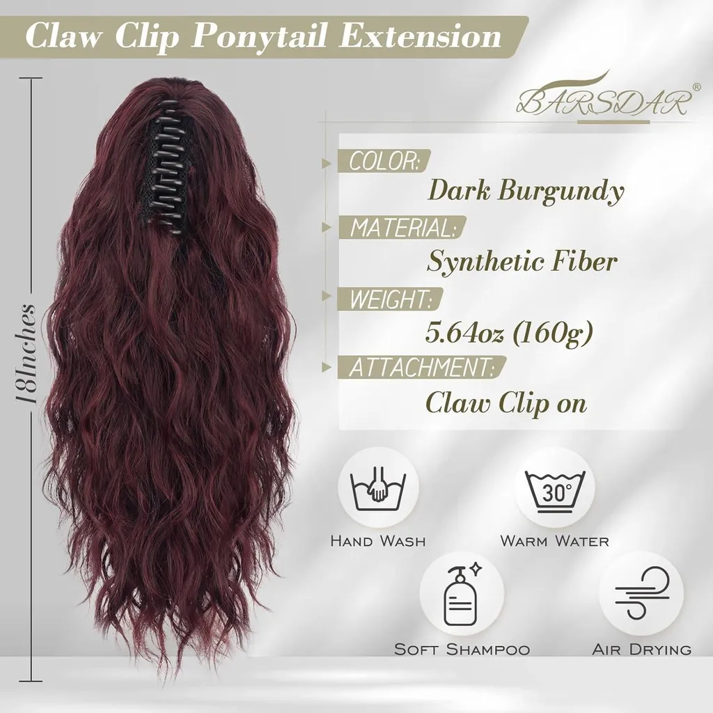 Extension queue de cheval bouclée 45 cm pour mariage et soirées chic femme