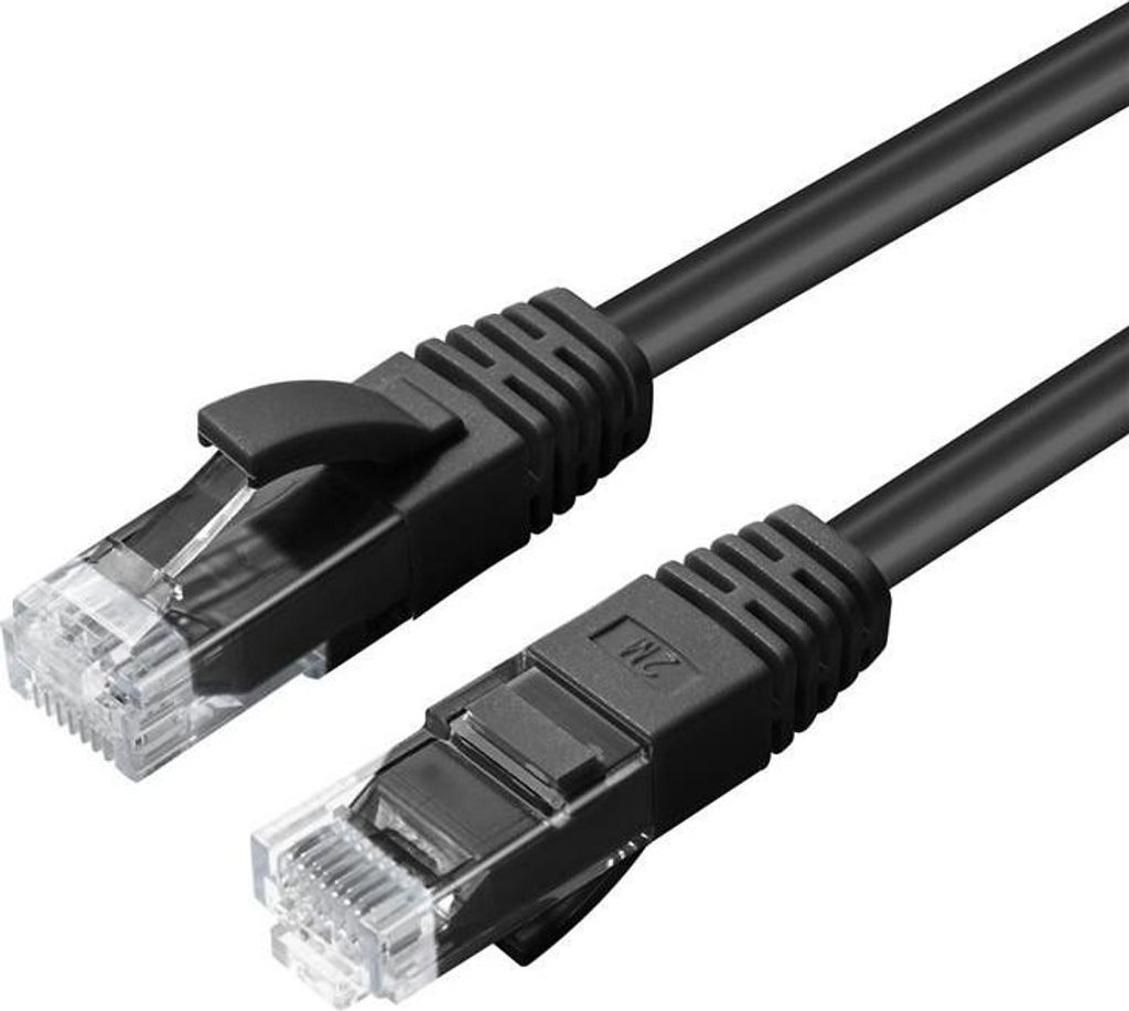 MicroConnect U/UTP CAT6 0,20 m, Schwarz, LSZH