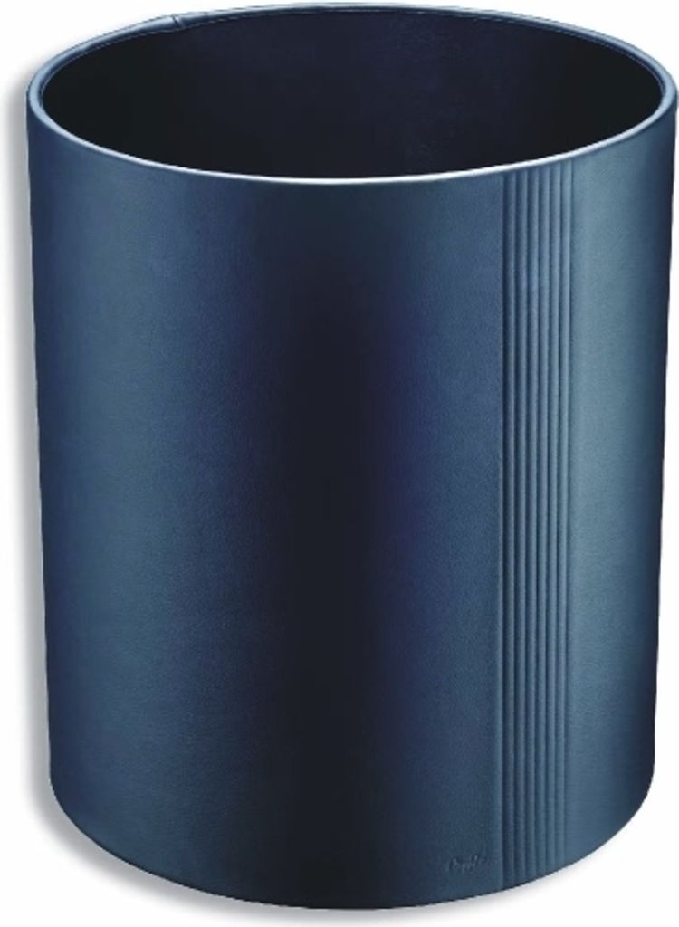 Papierkorb La Linea Leder schwarz