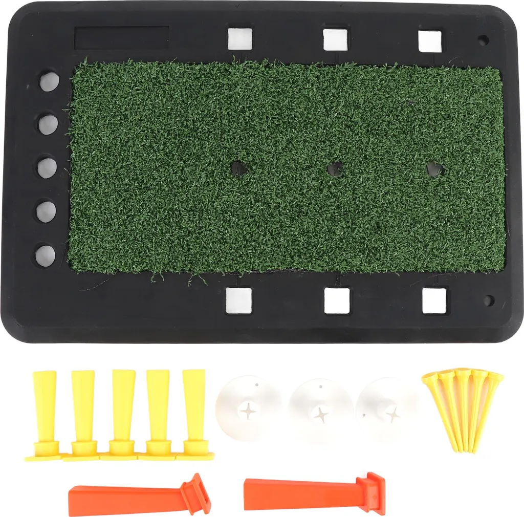 Tapis de Pratique Golf Mat en Caoutchouc - Swing Trainer Durable et Souple