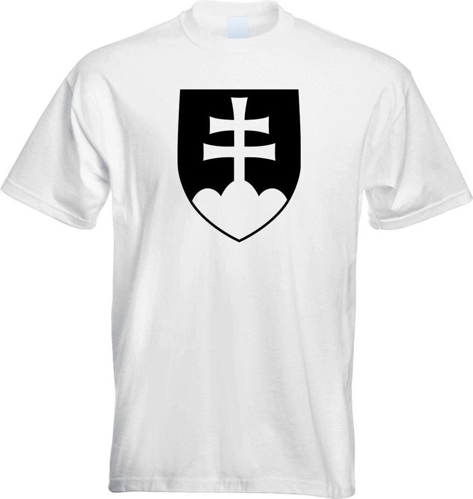 Kiwistar - T-Shirt - Weiss - Slowakei Wappen Motiv Bedruckt Funshirt Design Print - mit Motiv Bedruckt - Funshirt Design - Sport - Freizeit - Herre...