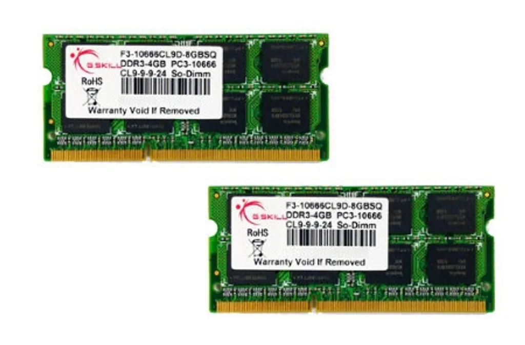 Réparer PC Lent avec Kit G.Skill 8 Go DDR3-1333 SQ SO-DIMM 2 x 4 Go RAM