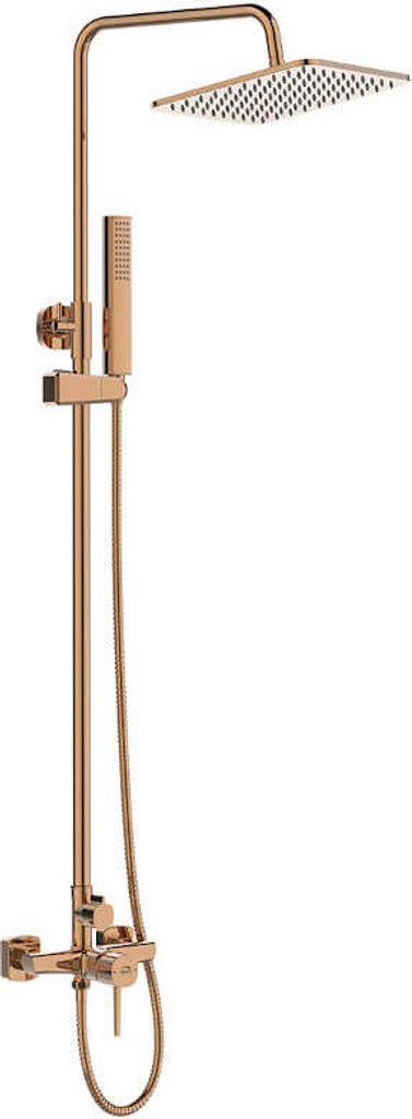 Design Duschsäule mit Armatur Rosé Gold