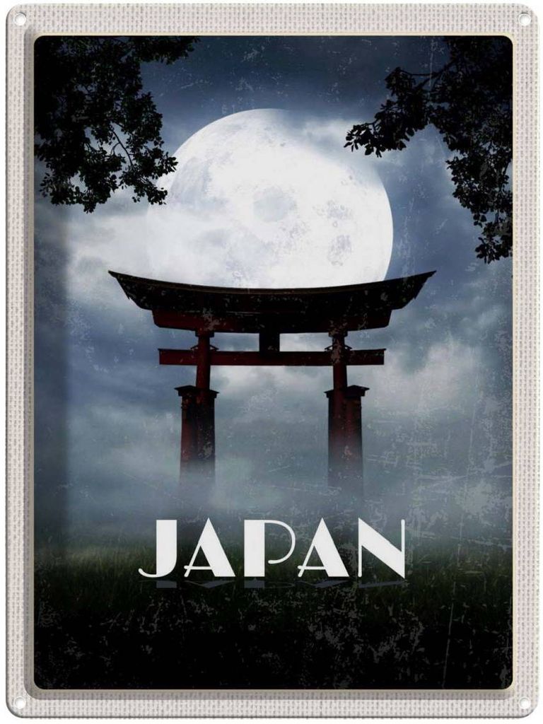 vianmo Blechschild 40x30 cm Japan Shinto Miyajima Kuktur Religion Bildmotiv Reisemotiv Abenteuer Reisen Urlaub