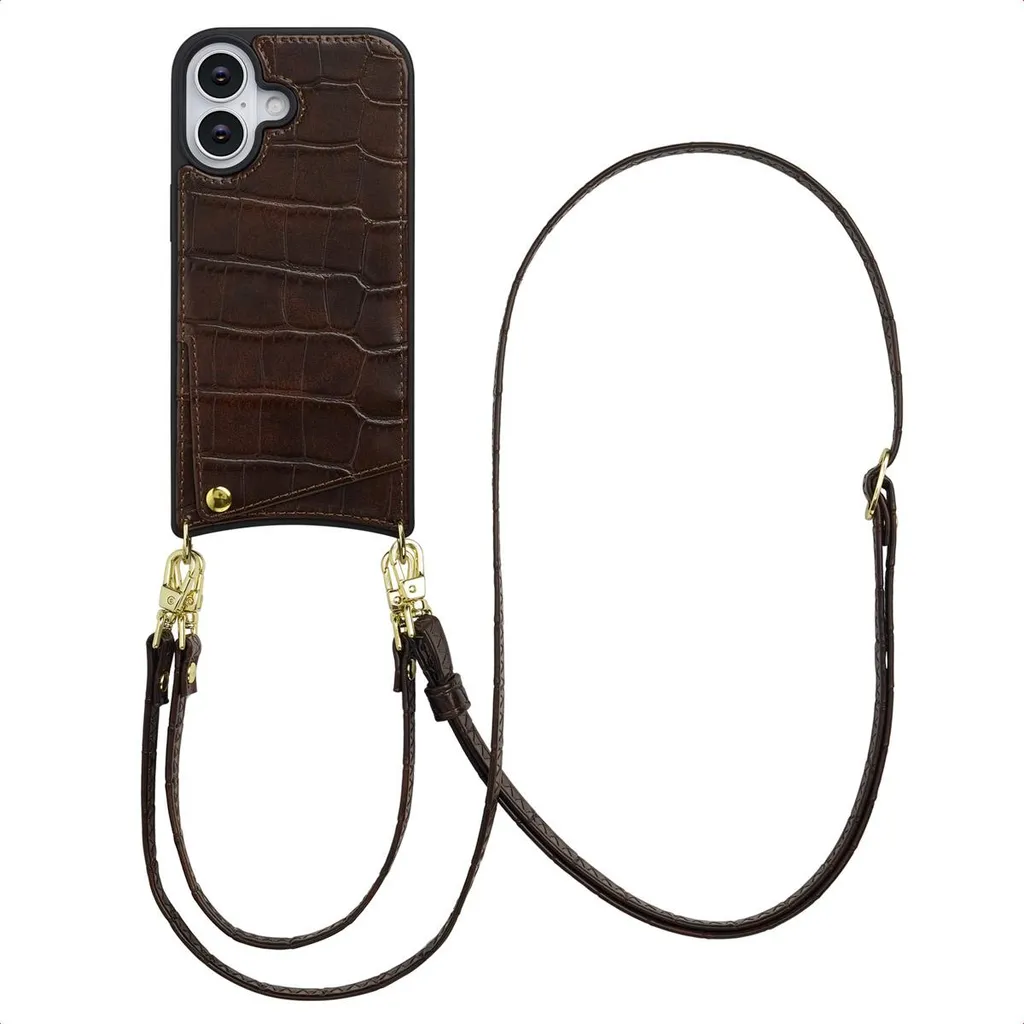 Selencia Nova Croco iPhone 17 Case Choco Brown | Slim & Functional