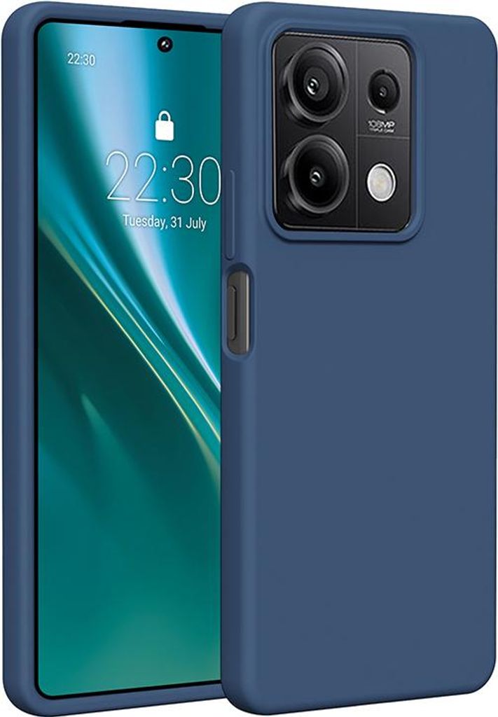 Etteri Silikonhülle Overlay für Xiaomi Redmi Note 13 5G Cover Handyhüllen dunkelblau