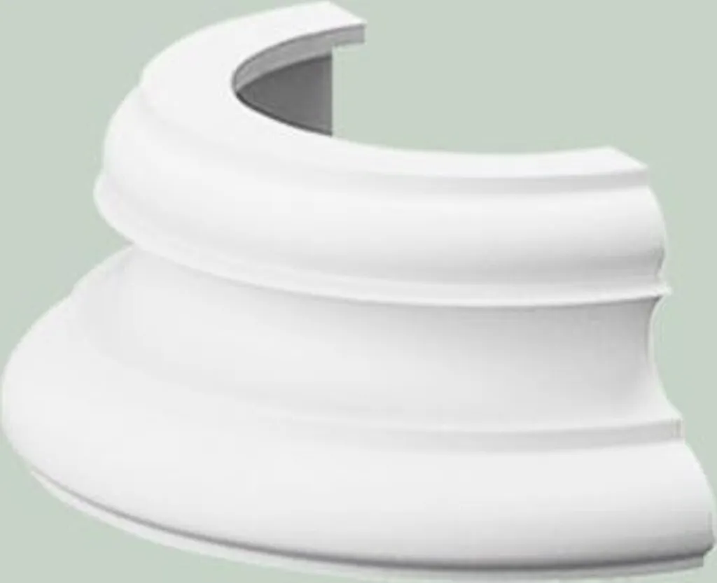 Élément décoratif mural blanc style baroque pied de colonne 32 cm