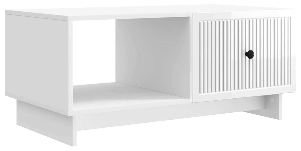 Couchtisch Hochglanz Weiß 90 x 50 x 40 cm Holzwerkstoff