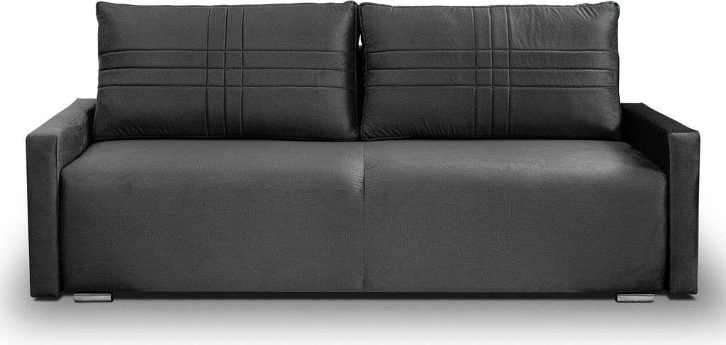 Sofa - 214x76x88 cm B/H/T - Grau - Mit Schlaffunktion - Mit Bettkasten - Couch 2-Sitzer - OSLO