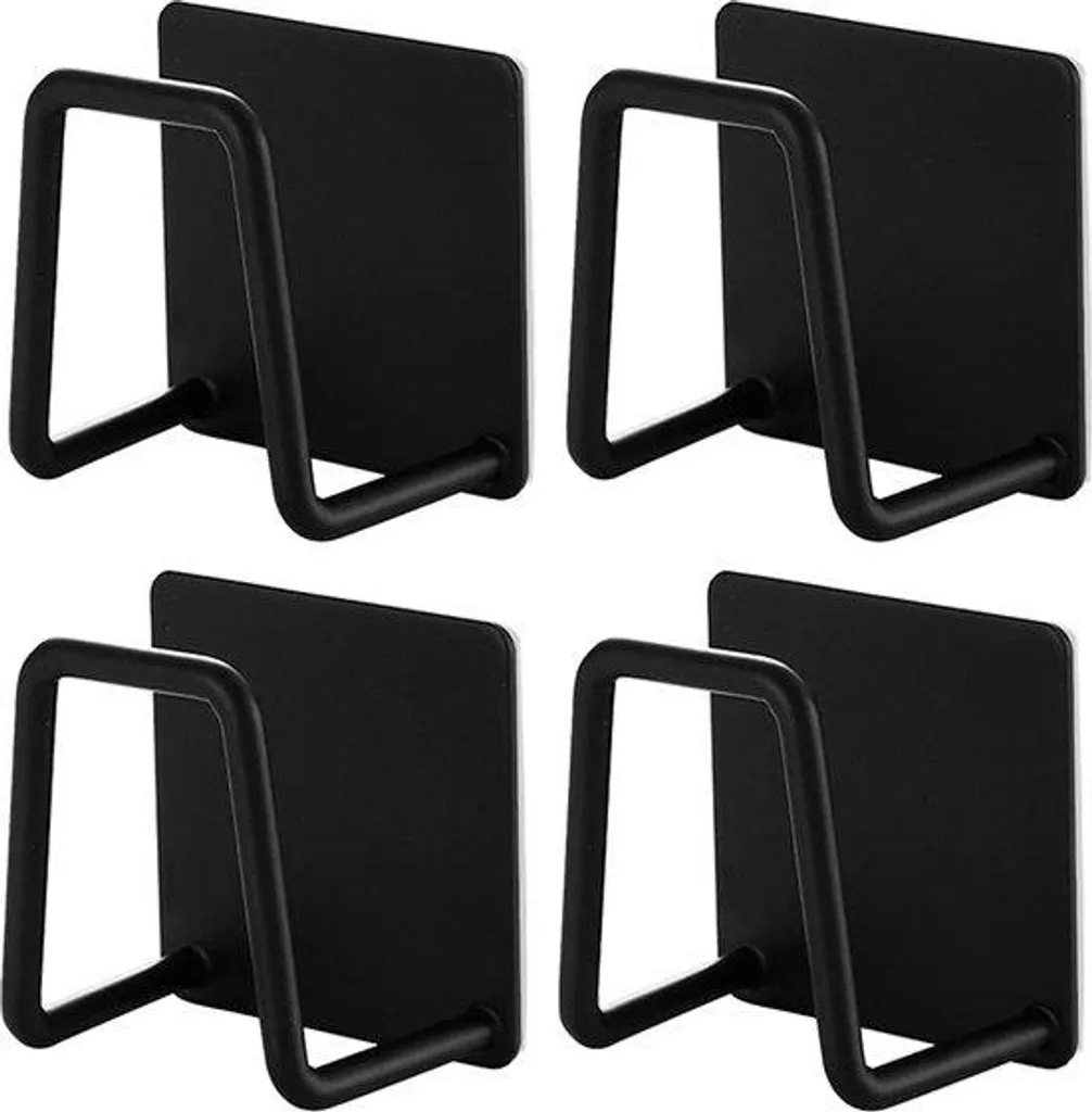 Rangement évier pour éponge et lavette, organiseur autocollant 4 pcs