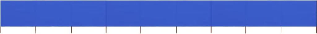 Tissu Brise-Vent Bleu Azur 1200 x 80 cm - Lot de 9 Pièces de Qualité