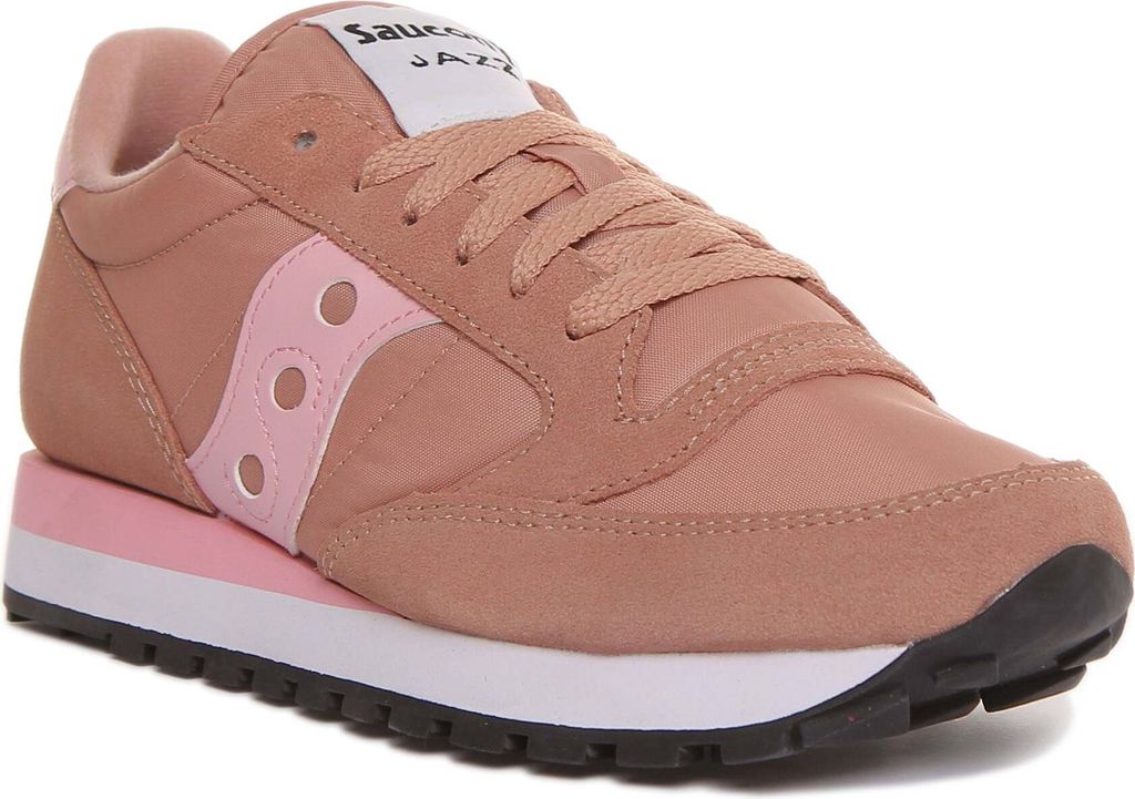 Saucony Jazz Orig al Frauen Schnürschuhe aus Wildleder Nylon Turnschuhe Rosa – 3 Großbritannien - 35,5 EU - 5 US / Rosa