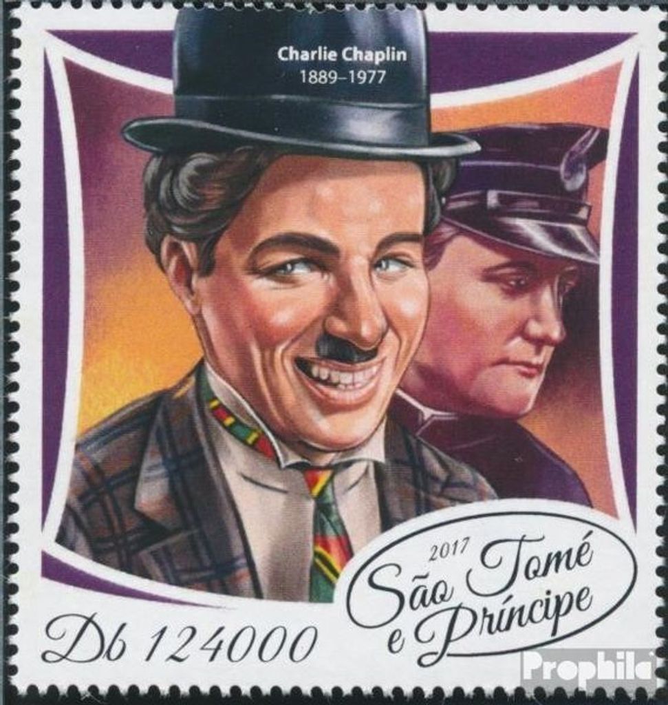 Briefmarken Sao Tome e Principe 2017 Mi 7487 (kompl. Ausgabe) postfrisch Charlie Chaplin