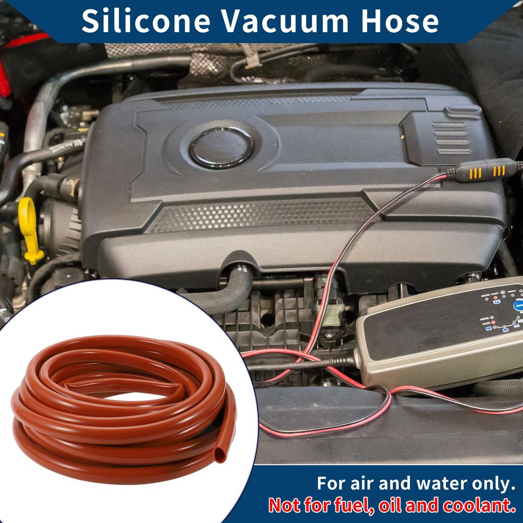 Silikon-Vakuumschlauch für Automobil-Vakuumsysteme Hochtemperatur 50Ft 13/16" 20mm ID 2,5mm Dicke 1 Stück Rot
