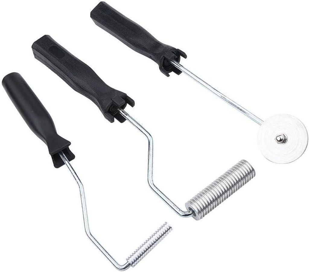 3 Stück Rouleau Débulleur, Bulle Paddle Outil, Fiber de Verre d'Alliage d'Aluminium, Kit pour Moule, Résine, Composite