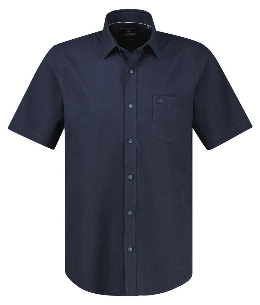 Lerros - Herren Freizeit kurzarm Hemd, (2662059), Größe:L, Farbe:Navy (485)