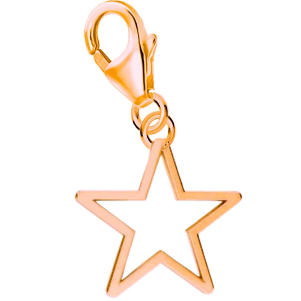 Stern Charm Anhänger I Galaktische Eleganz in Rosegold