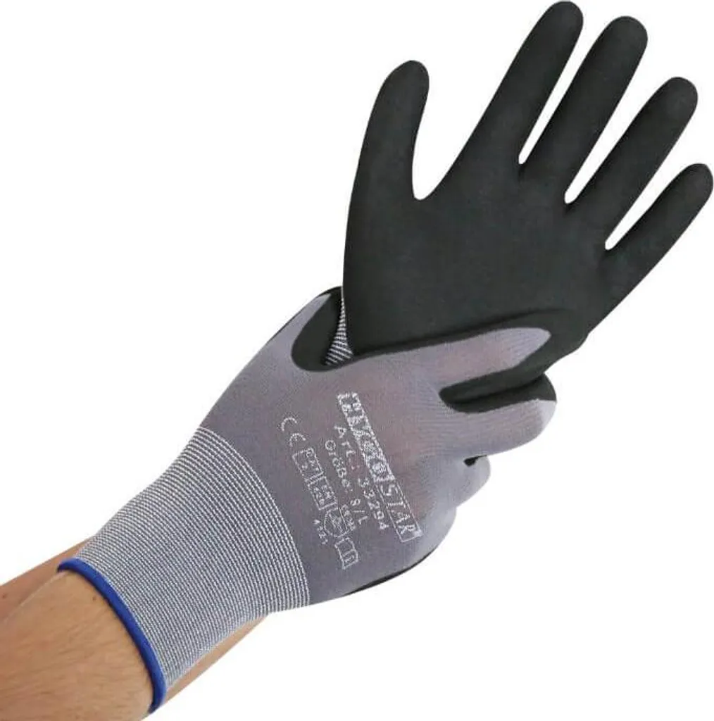 Gants de manutention fine Ergo Flex en nylon tricoté et nitrile Gr. 7