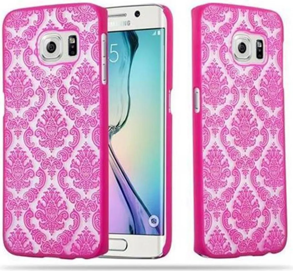 Regala un Fiore al tuo Samsung S6 EDGE - Cover Cadorabo Rosa Protettiva