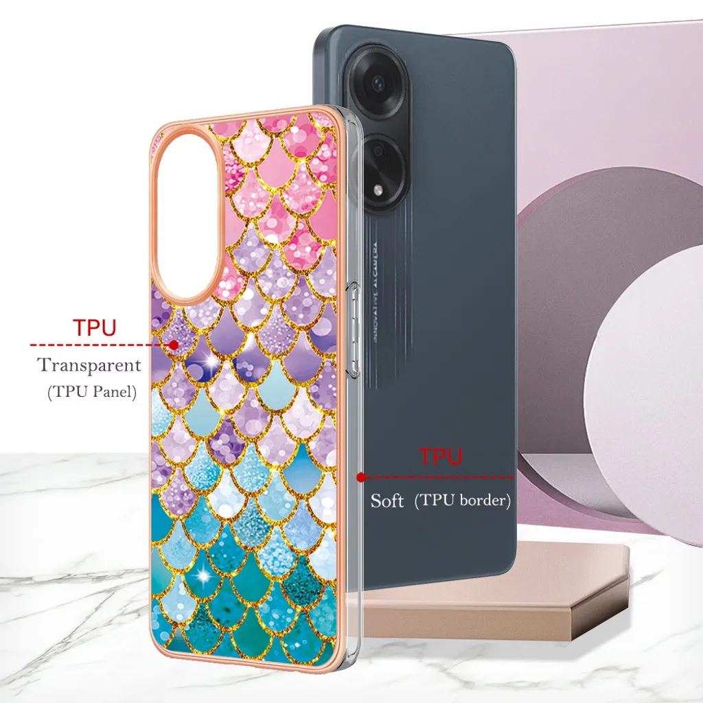 WBWONE Cover Per OPPO A98 5G Con Motivo Dipinto - Custodia Morbida In TPU Antiurto E Antigraffio - 2