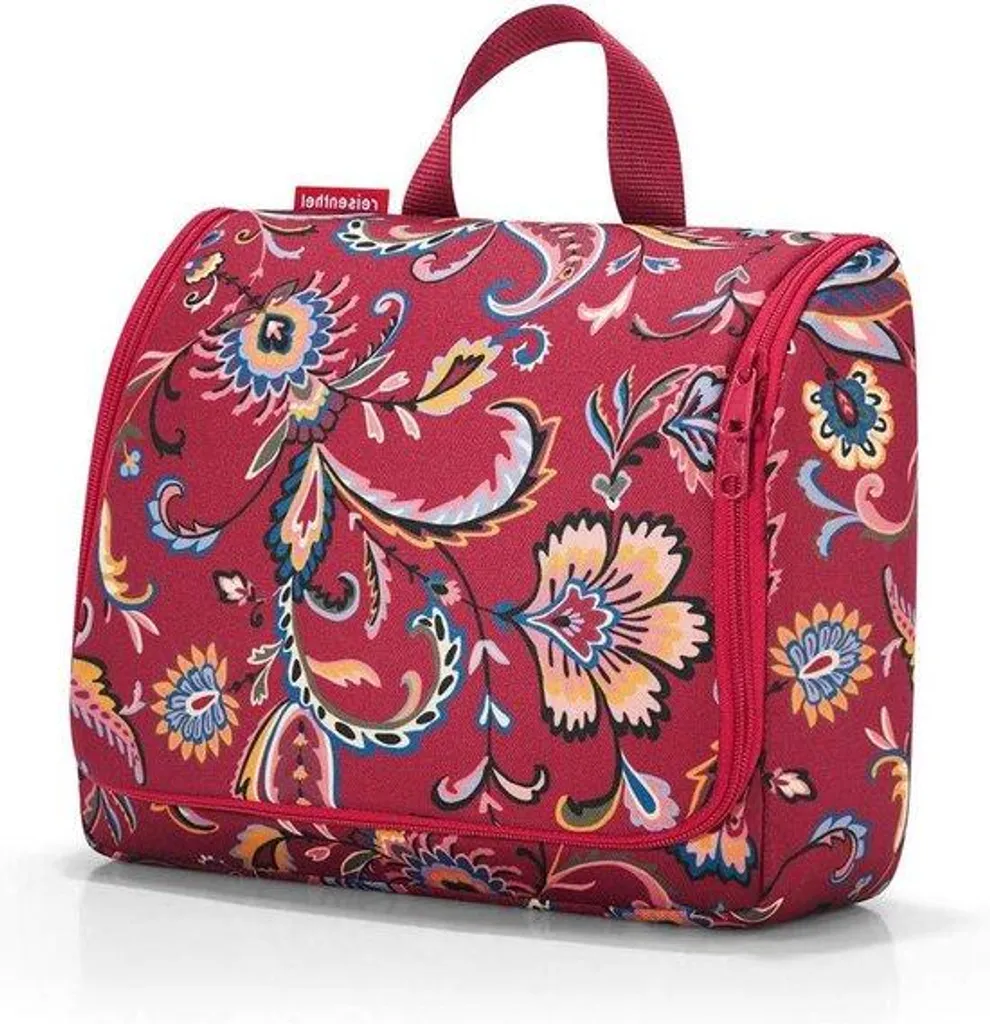 Trousse de toilette XL Paisley Ruby imperméable pour voyage organisée