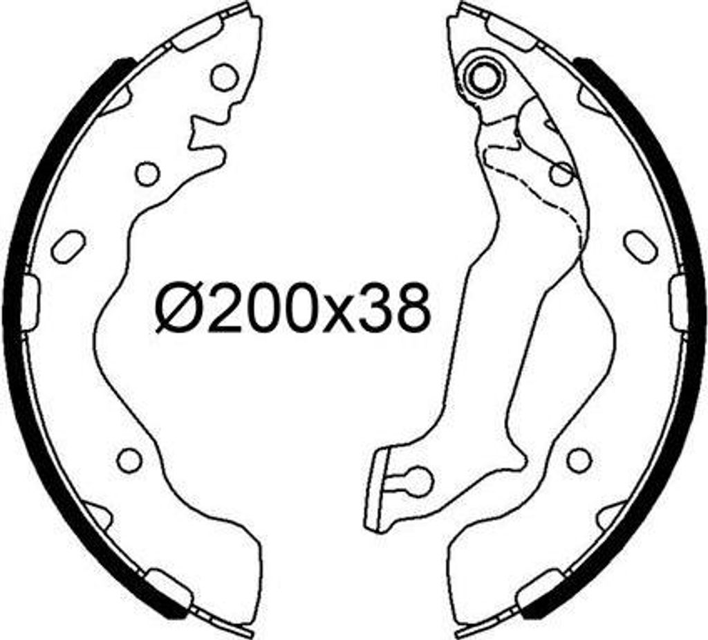 VALEO Bremsbackensatz Trommelbremse Hinten für KIA SOUL (AM) 200mm 564286