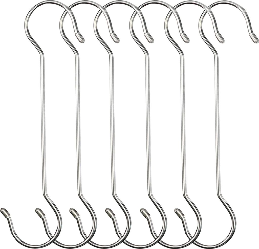 Stück extra große S-Haken, robuster Edelstahlhaken, Aufhängehaken für Zimmerpflanzen, multifunktionaler Aufbewahrungshaken zum Aufhängen von V...