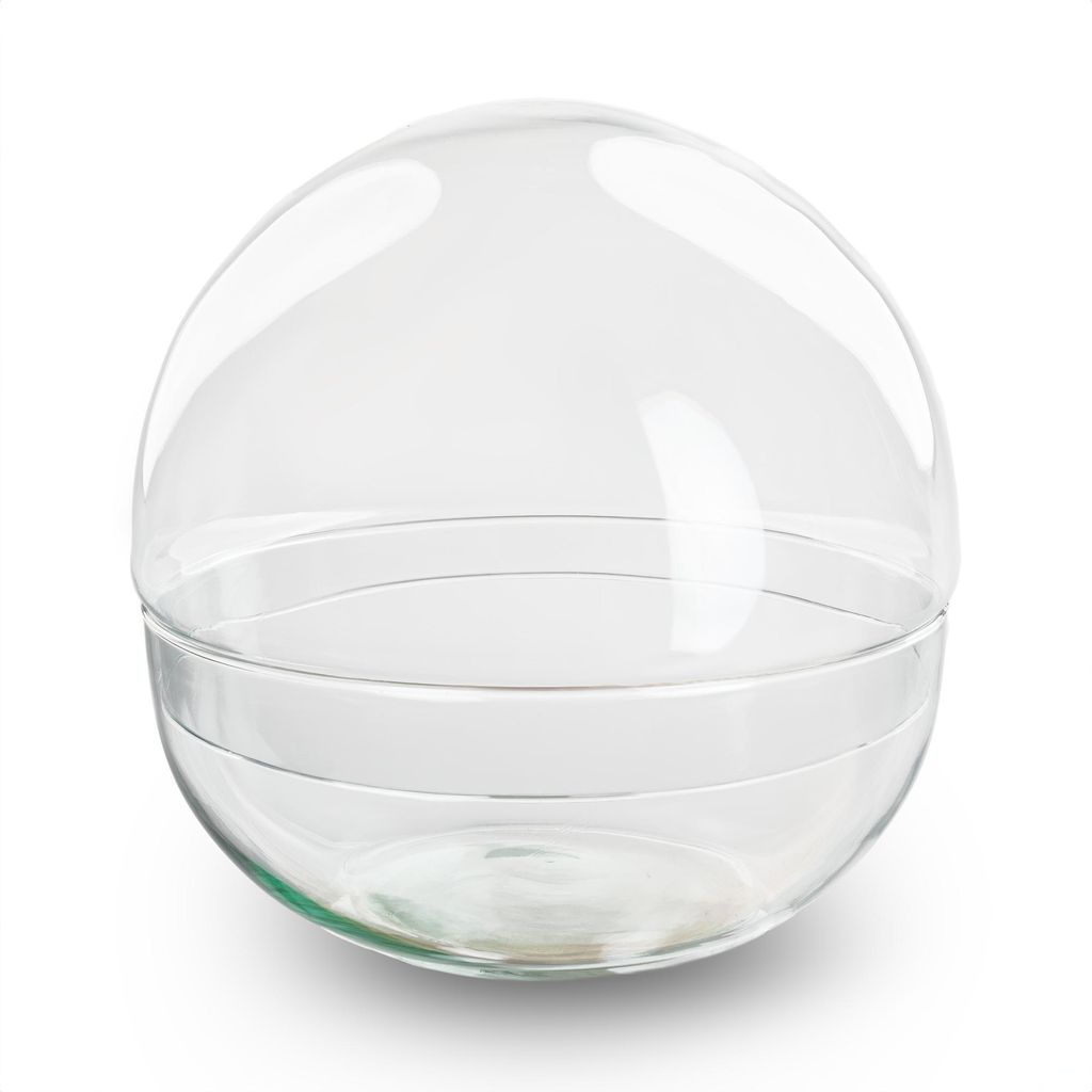Terrarium Glaskuppel Dome 20cm aus Recyclingglas für DIY Pflanzenterrarien