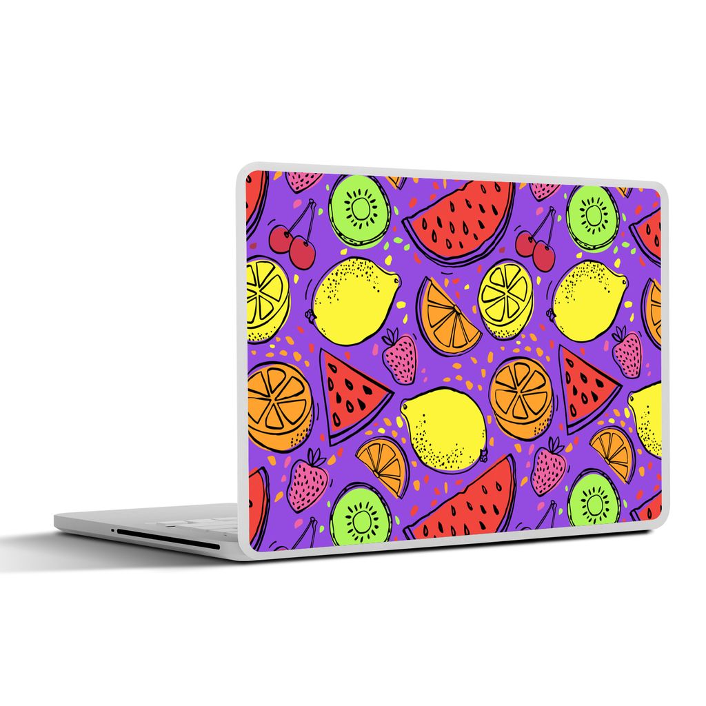 MuchoWow Laptop Aufkleber Sticker Cover Wassermelone - Obst - Lila 32.5x23.5 cm - Sticker für Laptop - Selbstklebend