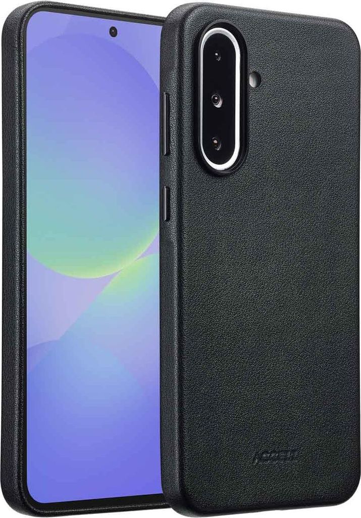 Accezz MagSafe Leather Backcover Samsung Galaxy A36 / A56 - Onyx Black