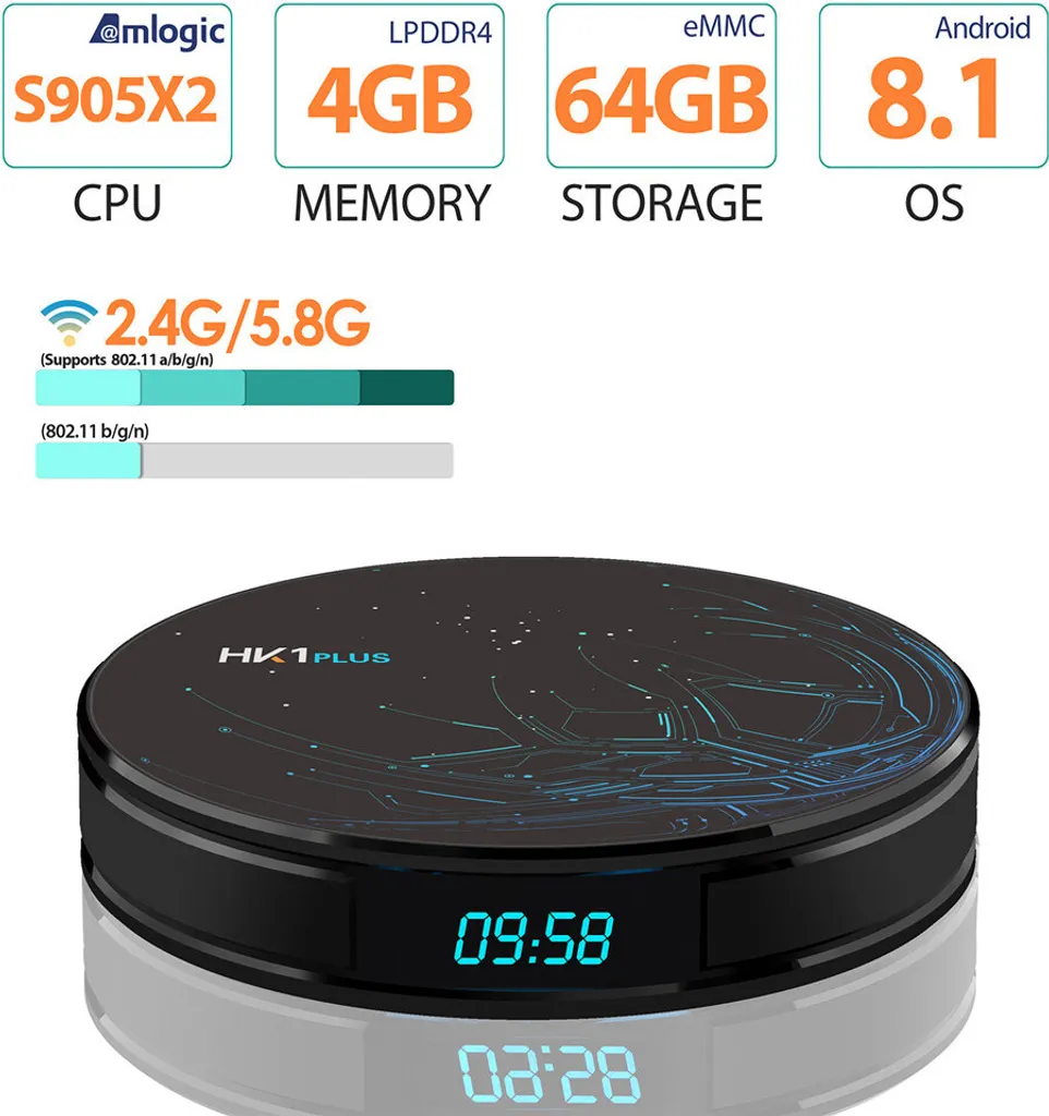 HK1 PLUS Android 16 Go TV Box WiFi UK Plug - Streaming 4K Fluido - 2